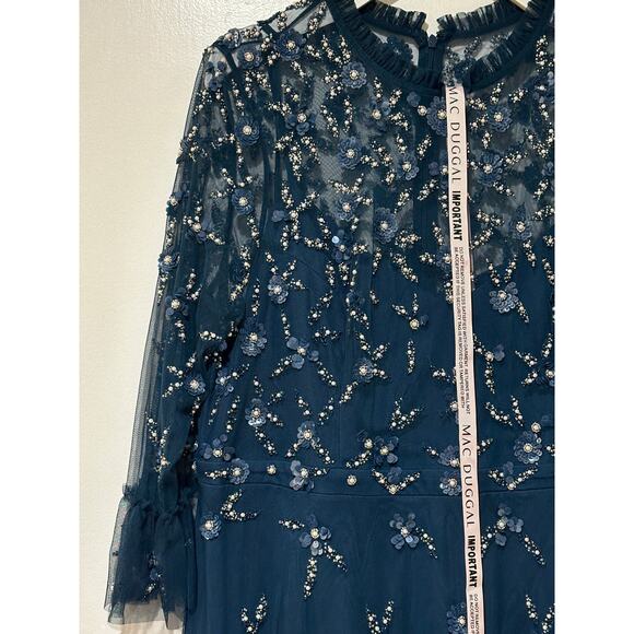 Mac Duggal Fabulouss Dress Sage Blue Plus Size 16 W NWT 9263 Mother of the Bride - Picture 5 of 16